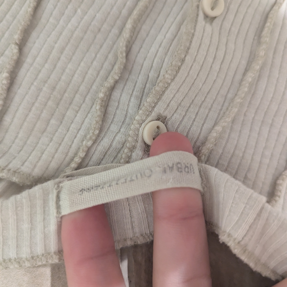 Urban Outfitters Ribbed Beige Cardigan